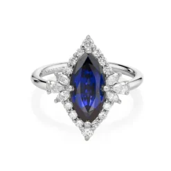 Eloise Blue Sapphire Engagement Ring