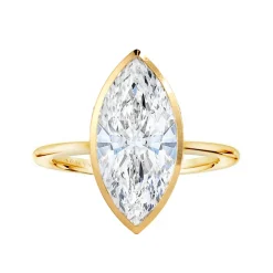 Elysia Marquise Bezel Lab Grown Engagement Ring