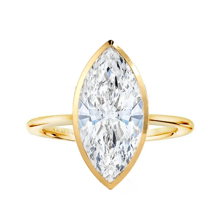 Elysia Marquise Bezel Lab Grown Engagement Ring
