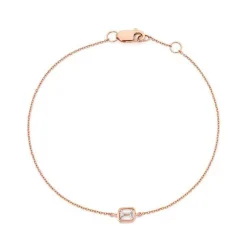 Emerald Bezel Set Diamond Bracelet