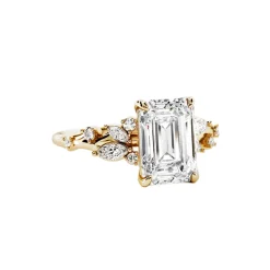 Emerald Bloom Engagement Ring