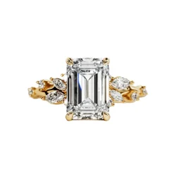 Emerald Bloom Engagement Ring