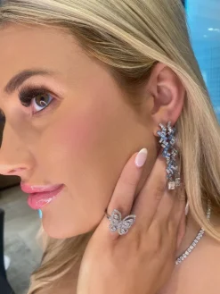 Emerald Diamond Drop Earrings