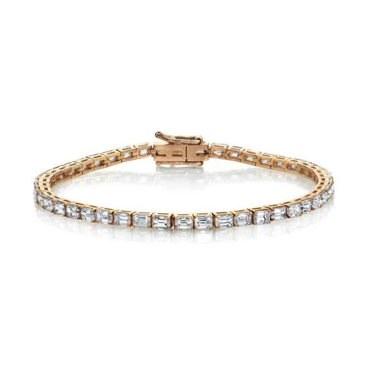 Emerald Lab Grown Diamond Tennis Bracelet