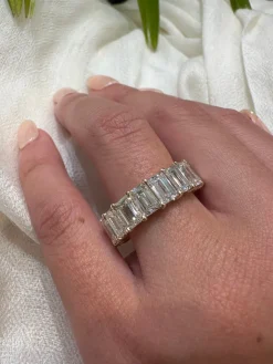 Emerald Wedding Band
