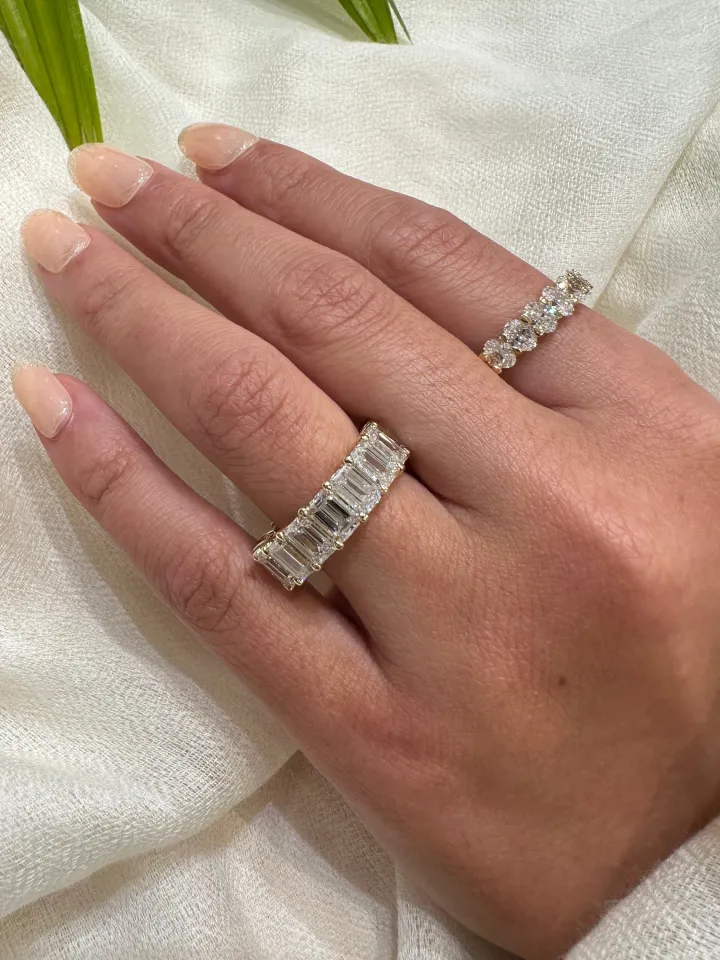 Emerald Wedding Band