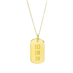 Engraved Numbers Dog Tag