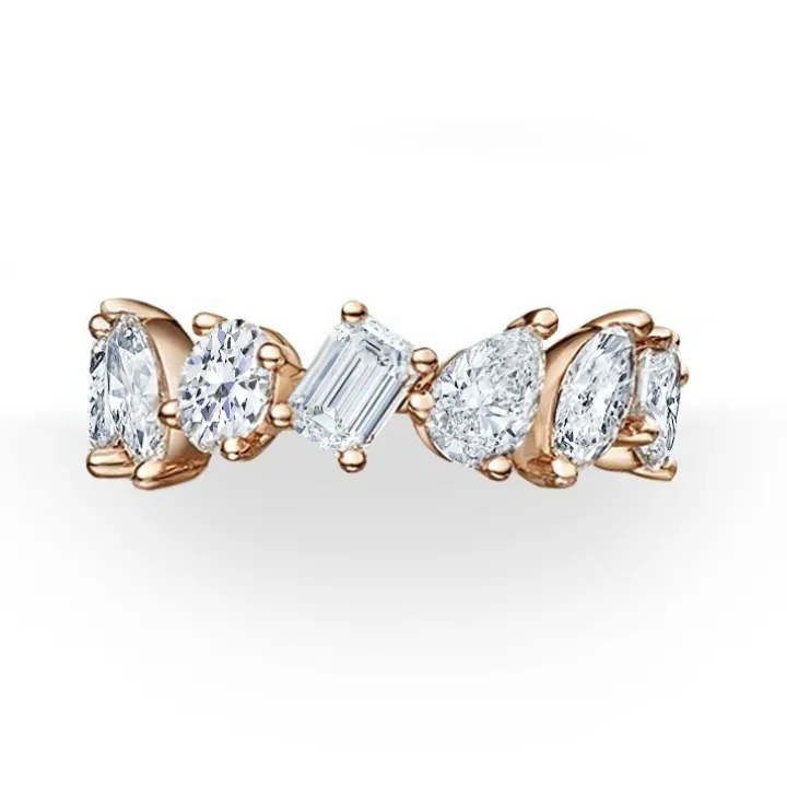 Entangled Mixed Diamond Eternity Ring