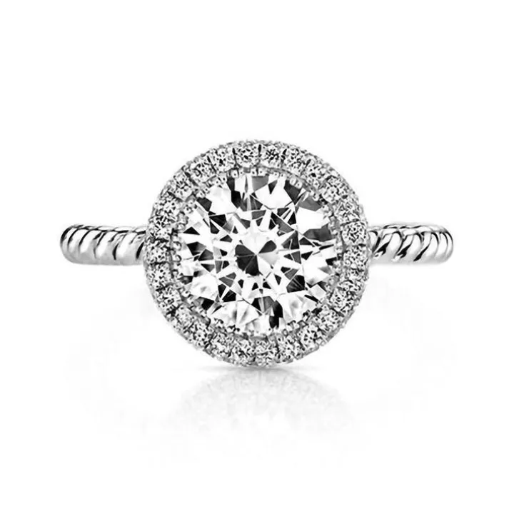 Entwined Halo Engagement Ring