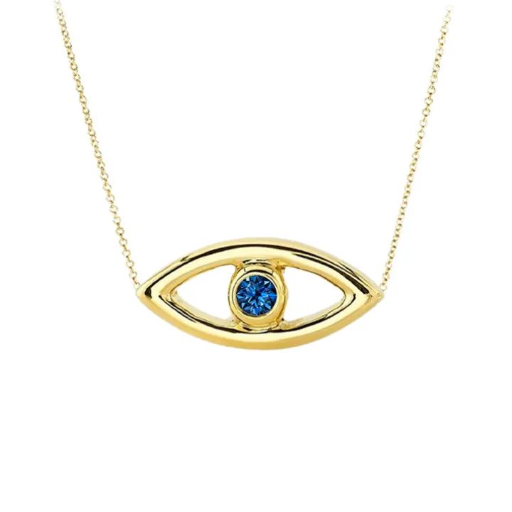 Evil Eye Bezel Necklace