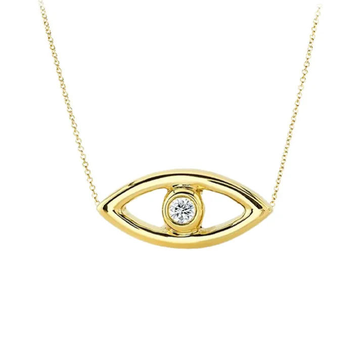 Evil Eye Bezel Necklace