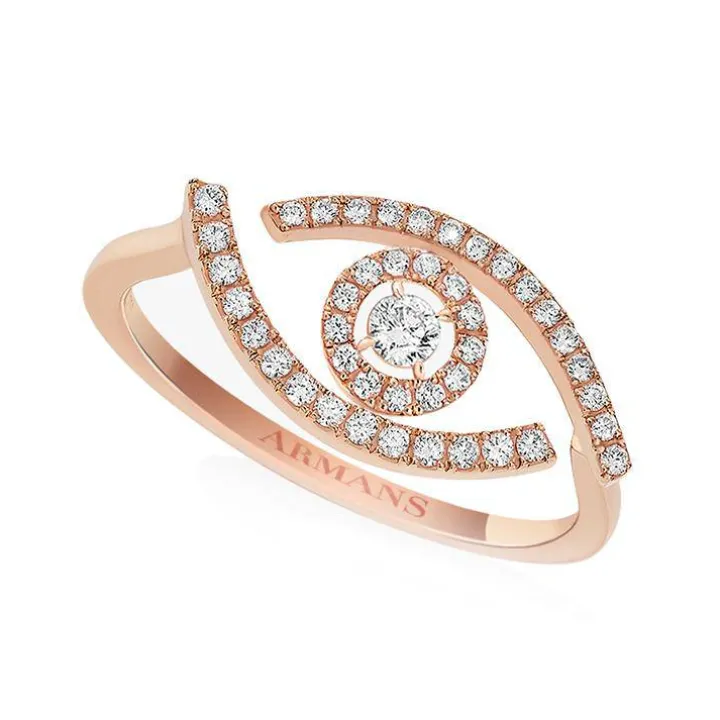 Evil Eye Diamond Ring