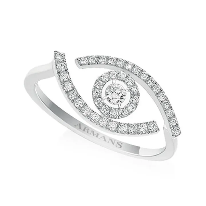Evil Eye Diamond Ring