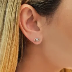 Evil Eye Diamond Studs