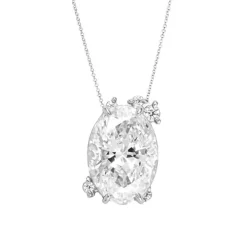 Fire Fly Oval Diamond Necklace