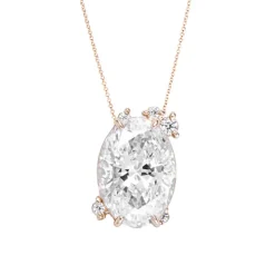 Fire Fly Oval Diamond Necklace