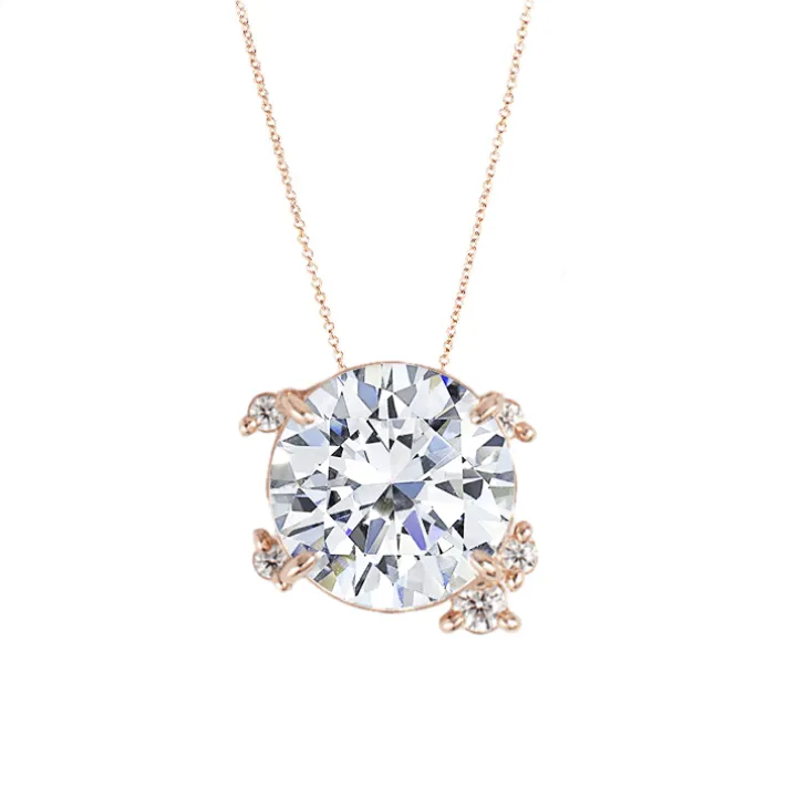 Fire Fly Round Diamond Necklace