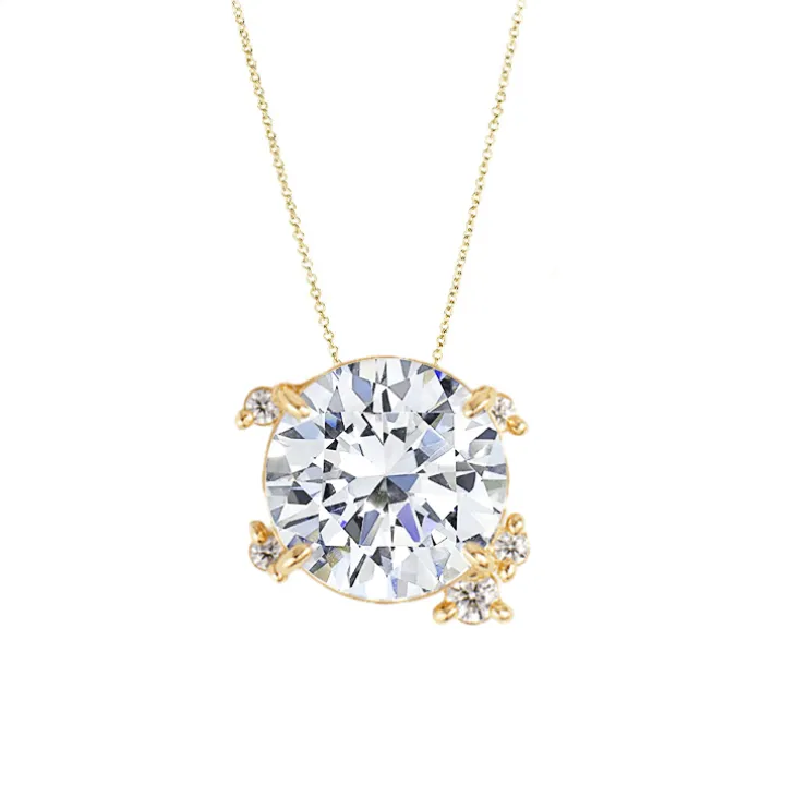 Fire Fly Round Diamond Necklace