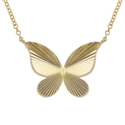 Fluted Butterfly Necklace