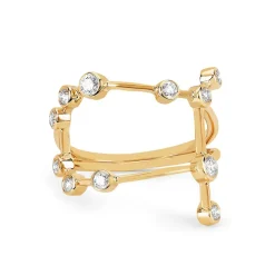 Gemini Diamond Constellation Ring