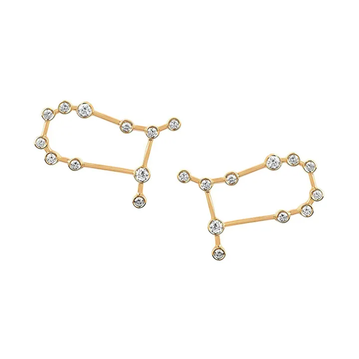 Gemini Diamond Constellation Studs