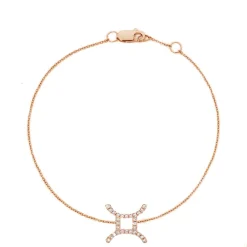 Gemini Diamond Zodiac Bracelet