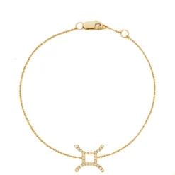 Gemini Diamond Zodiac Bracelet