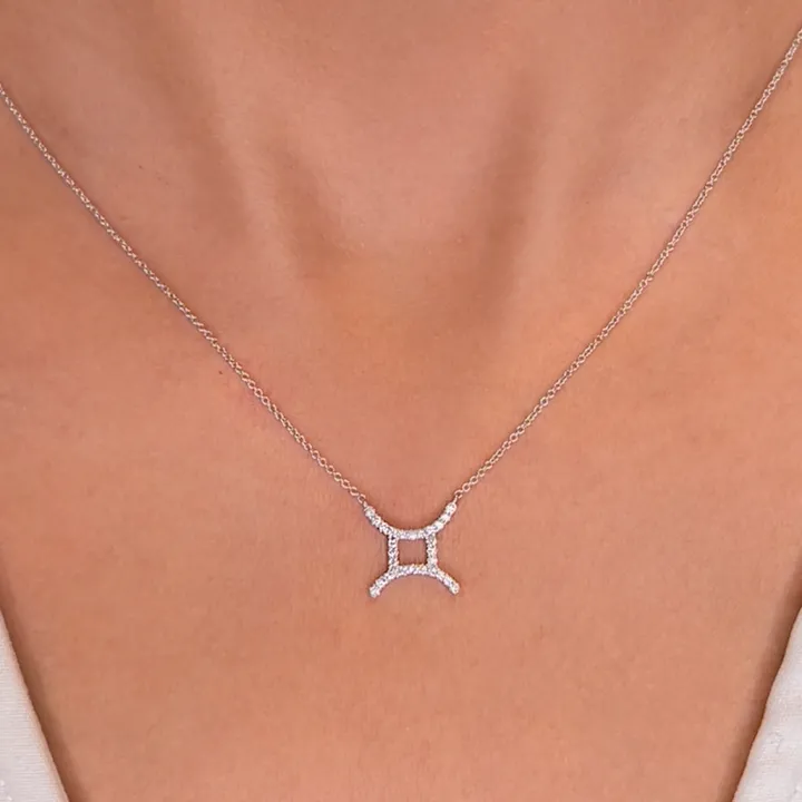 Gemini Diamond Zodiac Necklace