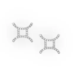 Gemini Diamond Zodiac Studs