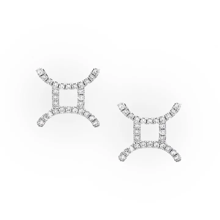 Gemini Diamond Zodiac Studs