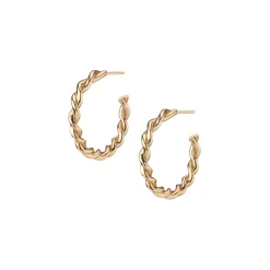 Gold Braid Hoops