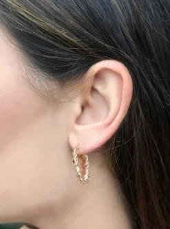Gold Braid Hoops