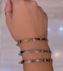 Gold Diamond Bangle