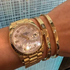 Gold Diamond Bangle
