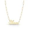 Gold Paperclip Name Necklace