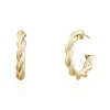 Gold Twist Hoops