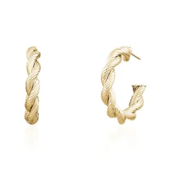 Gold Twist Hoops