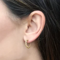 Gold Twist Hoops