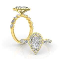 Golden Pearfection Lab Grown Engagement Ring