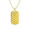 Golden Wave Dog Tag Necklace