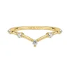 Golden Wishbone Diamond Ring