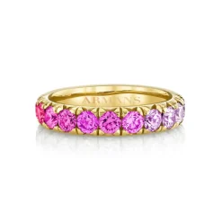 Gradient Pink Sapphire Pavé Band
