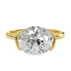 Half Bezel Ivy Oval Engagement Ring