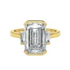 Hayley Half Bezel Trilogy Engagement Ring