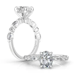 Head Oval Heels Lab Grown Engagement Ring