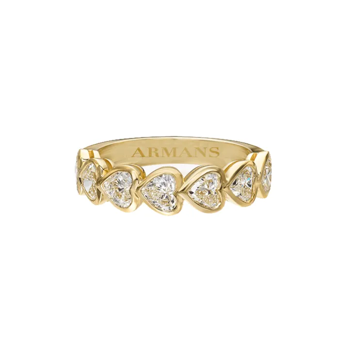 Heart Diamond Half Band