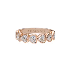 Heart Diamond Half Band