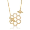 Honeycomb Bee Necklace