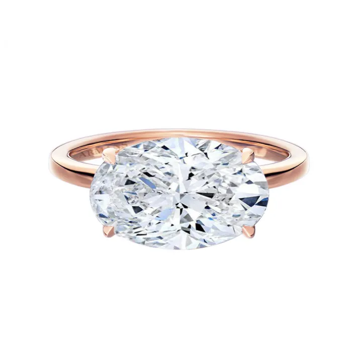 Horizontal Oval Engagement Ring