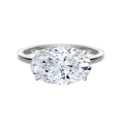Horizontal Oval Engagement Ring